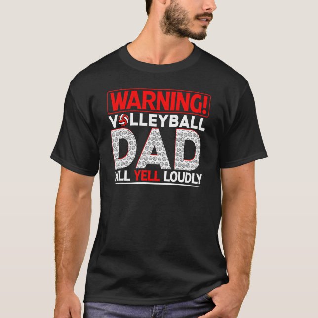 Camiseta Pai De Aviso De Pai Mens Vai Gritar Alto (Frente)