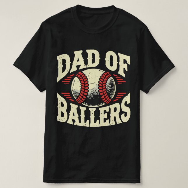 Camiseta Pai De Ballers Baseball (Frente do Design)