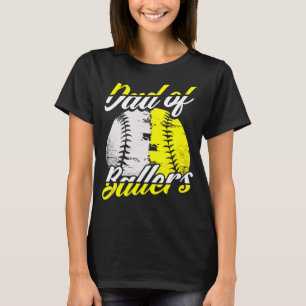 Camiseta Pai De Ballers Orgulhosos Pais Ball Kids Fathe