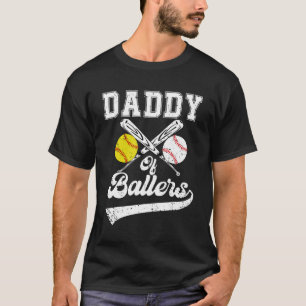 Camiseta Pai De Ballers Softball Jogador De Beisebol Do Pai
