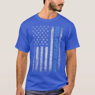 Camiseta Pai de bandeira americana BEST NUNCA para homens P