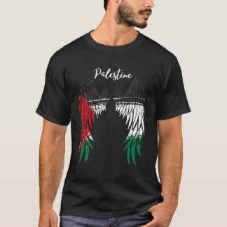 Camiseta Pai de Bandeira da Palestina no Lado Traseiro do A