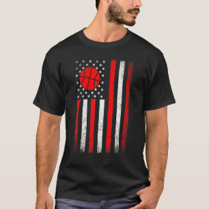Camiseta Pai de Bandeira de Basquete da American Flag Vinta