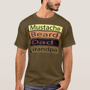 Camiseta Pai de barba de bigode vovô