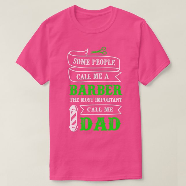 Camiseta Pai de barbeiro da família legal Barber ama (Frente do Design)