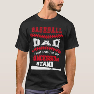 Camiseta Pai De Baseball Aqui Mesmo Para Estante De Concess