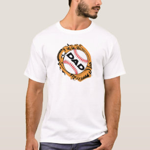 Camiseta Pai de baseball T para Pai de softball com beisebo