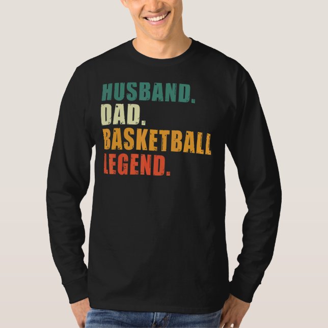 Camiseta Pai de basquete de lenda de Pai para marido (Frente)