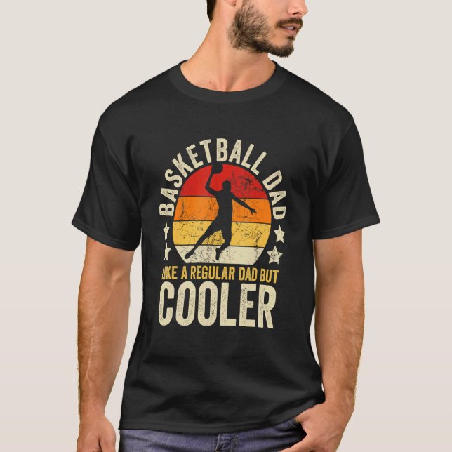Camiseta Pai De Basquete De Menores Como Um Pai Regular, Ma (Frente)