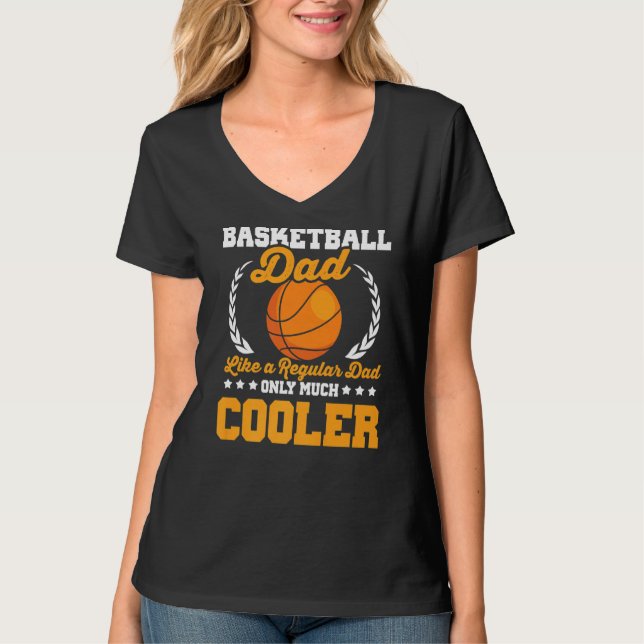 Camiseta Pai De Basquete Do Esporte Como Um Único Pai (Frente)