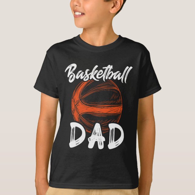 Camiseta Pai De Basquete Para A Família Masculina De Basque (Frente)