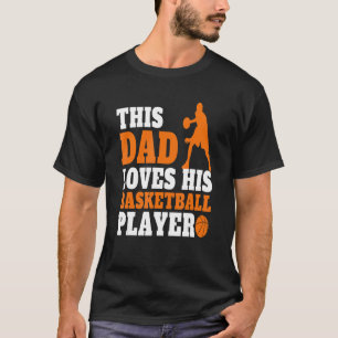Camiseta Pai de basquetebol masculino dizendo Pai de jogado