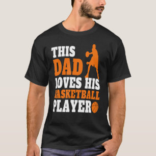 Camiseta Pai de basquetebol masculino dizendo Pai de jogado