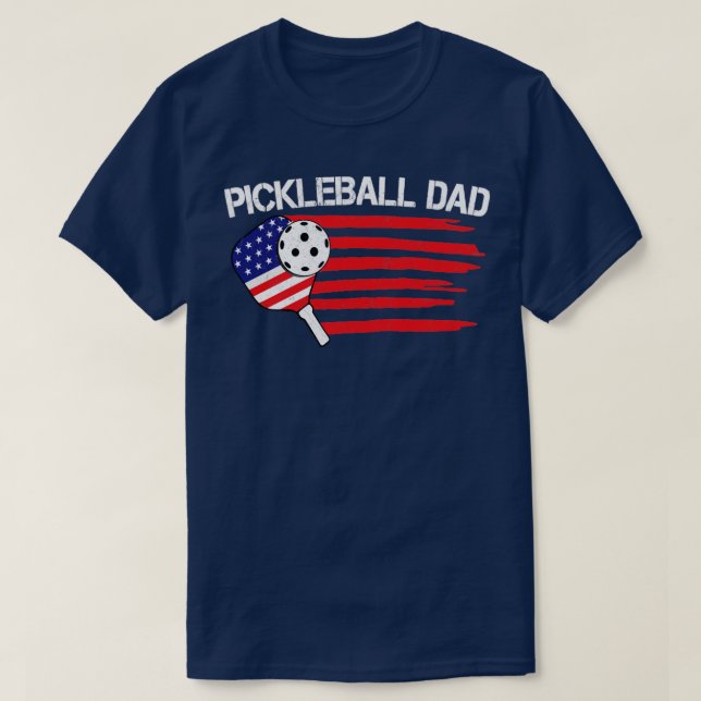 Camiseta PAI de Batebol do Pickleball dos Estados Unidos (Frente do Design)