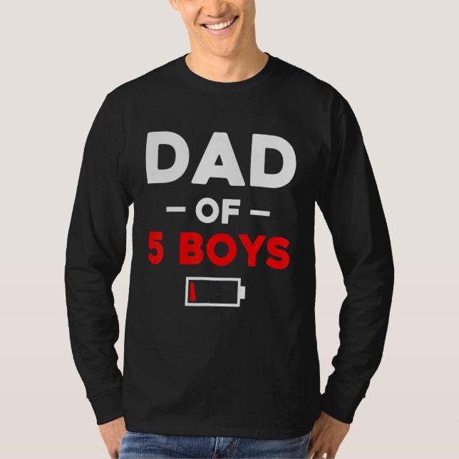 Camiseta Pai De Bateria Baixa De 5 Boys (Frente)