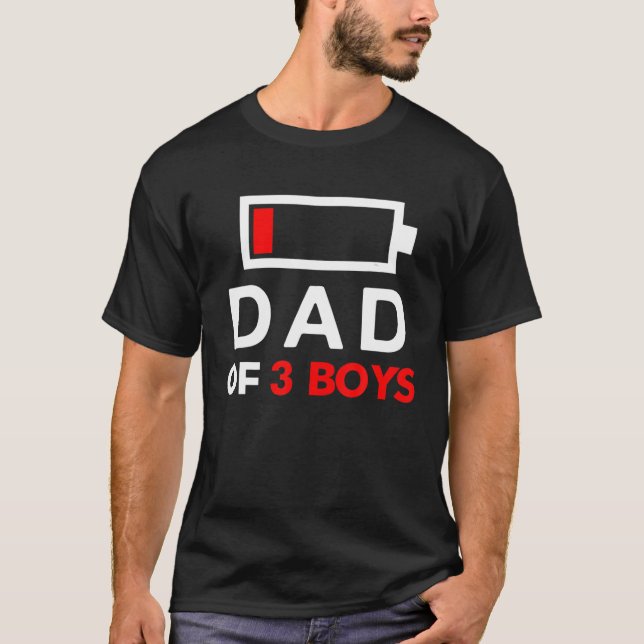 Camiseta Pai De Bateria De 3 Boys (Frente)