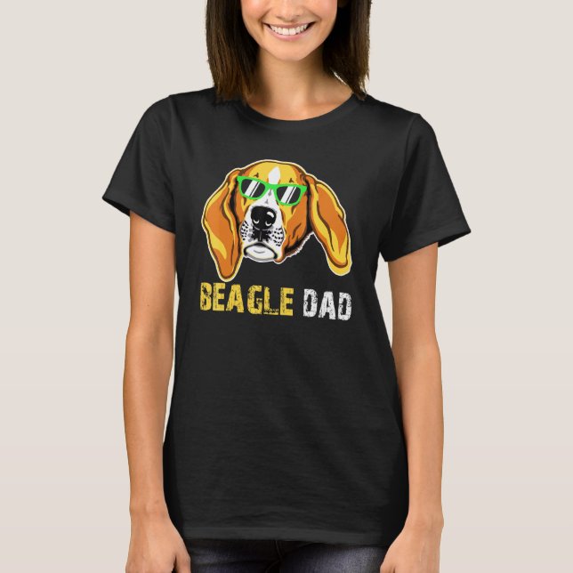 Camiseta Pai De Beagle Para Dia de os pais De Proprietários (Frente)