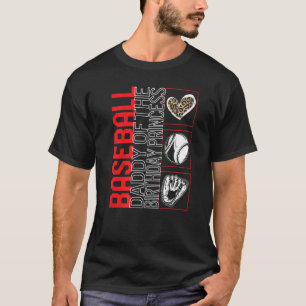 Camiseta Pai De Beisebol Do Aniversário Jogo Princesa L