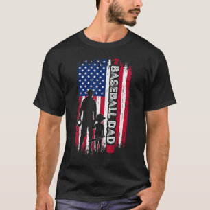 Camiseta Pai de beisebol dos Estados Unidos Bandeira Pai do