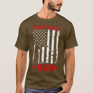 Camiseta Pai de beisebol - Lover Patriótico Americano de Ba