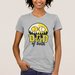 Camiseta Pai de Beisebol Softbol de Ambos Desenho Vetorial 