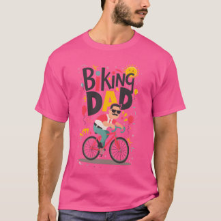 Camiseta Pai de bicicleta com Dia de os pais de bicicleta