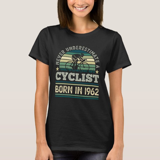 Camiseta Pai de bicicleta de nascer de 1962 60º aniversário (Frente)
