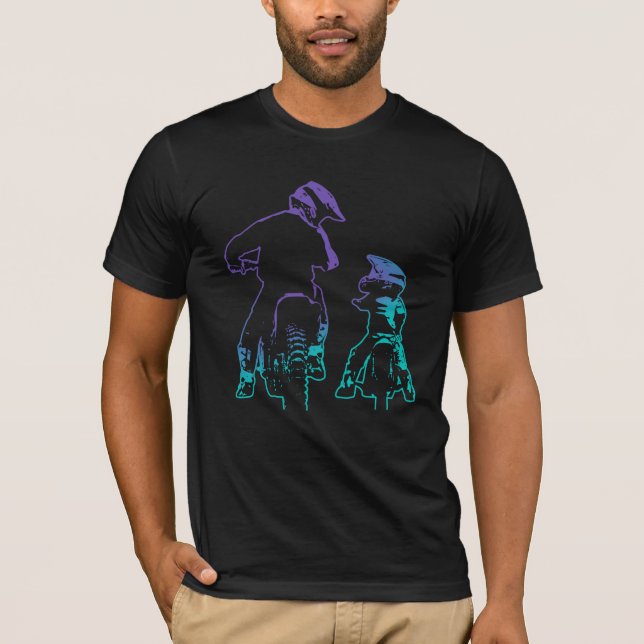 Camiseta Pai de Bicicleta e Son Motocross (Frente)