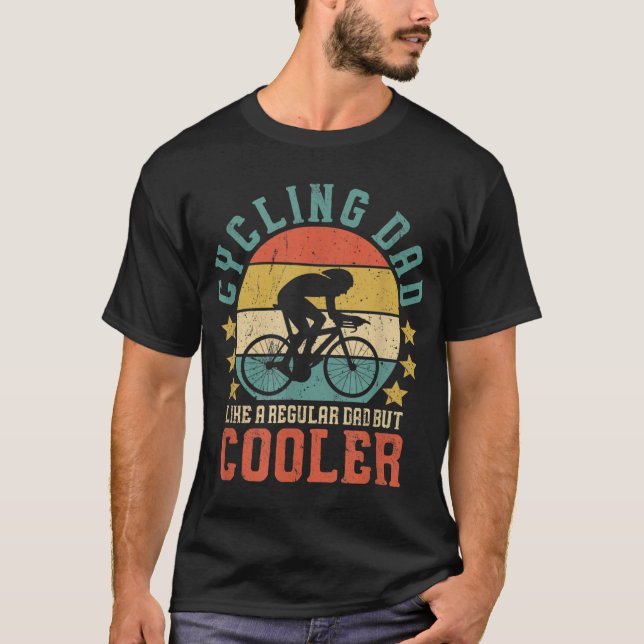 Camiseta Pai de bicicleta Mens Rider & Dia de os pais de ci (Frente)