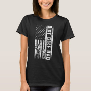 Camiseta Pai De Bike Usa Bandeira Motocicleta Fmx Biker Pai