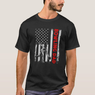 Camiseta Pai de Boliche Vintage EUA Sinalizador Dia de os p