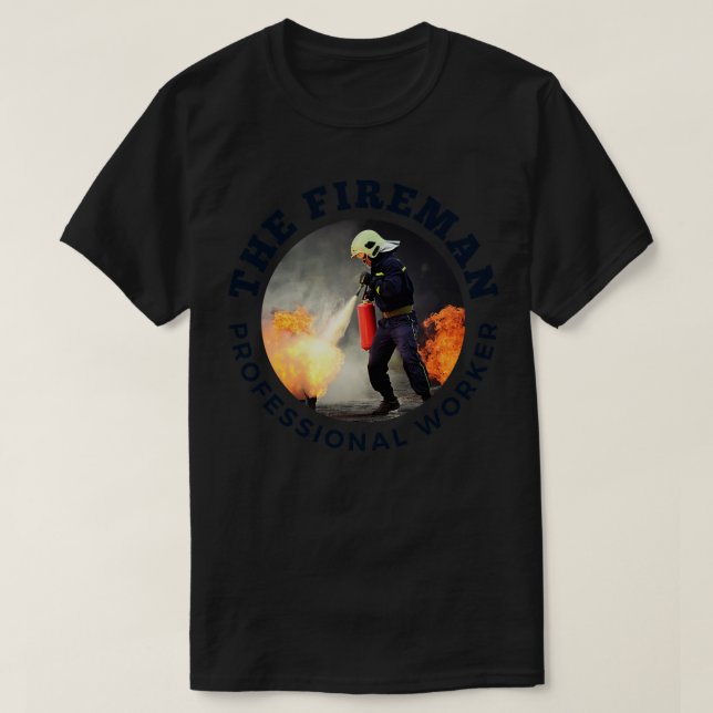 Camiseta Pai de bombeiro (Frente do Design)