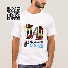 Camiseta Pai De Bombeiro Como Um Pai Regular, Mas Mais Frio