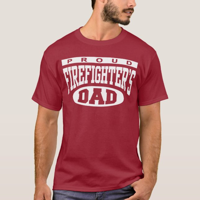 Camiseta Pai de bombeiro orgulhoso (Frente)
