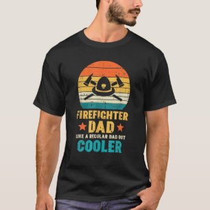 Camiseta Pai De Bombeiros De Meninas Regular, Mas Mais Frio