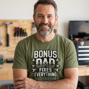 Camiseta Pai de Bônus Conserta Tudo Faz-Tudo Dia dos Pais
