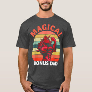 Camiseta Pai de Bônus Magnético Orgulhoso Stepdad forte Uni