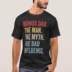 Camiseta Pai De Bônus O Homem Mora Influência Ruim Pais Ret