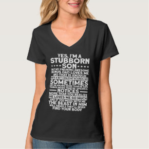 Camiseta Pai de Bônus Sim Sou um Filho Stubborn Vintage Ste