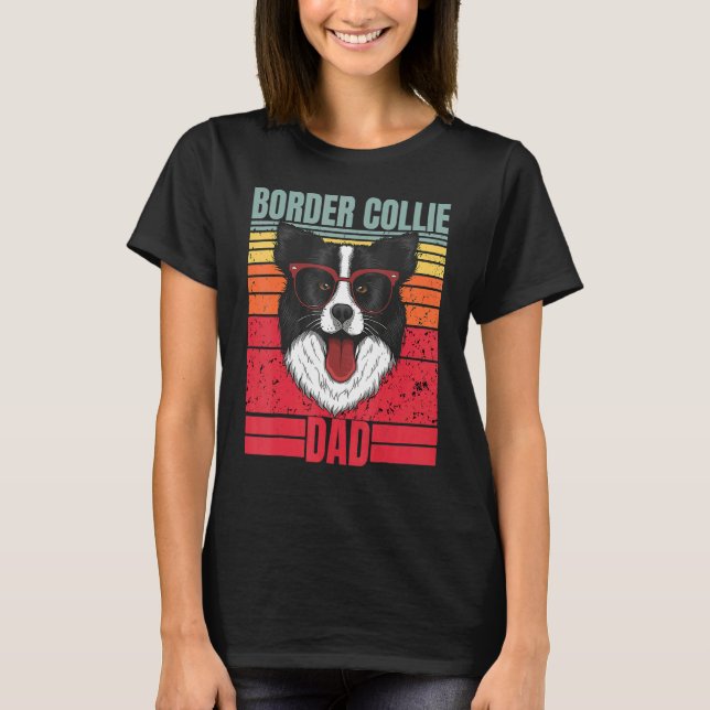 Camiseta Pai de Borda Collie Padre Collie Borda Retroborda (Frente)