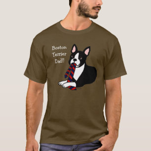 Camiseta Pai de Boston Terrier com laço 2