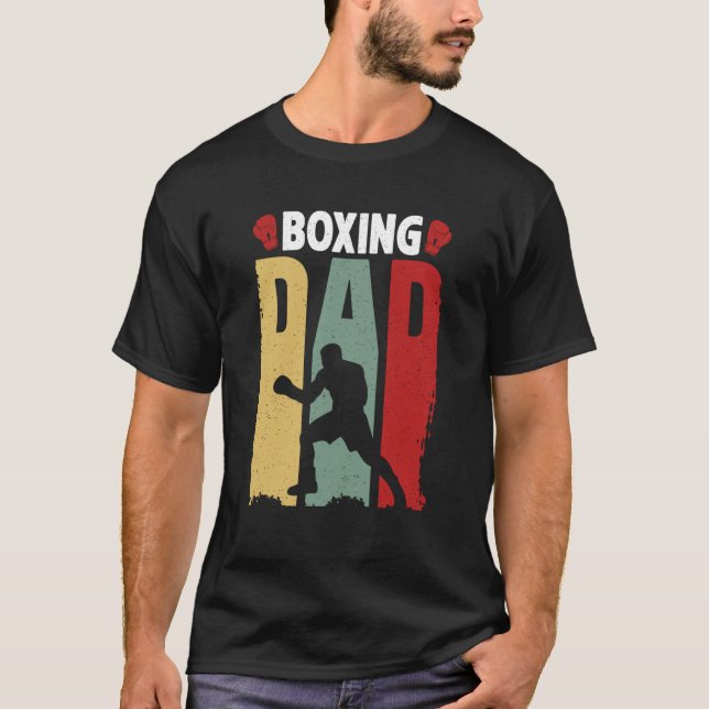 Camiseta Pai de Boxe Retro Boxe Pai (Frente)