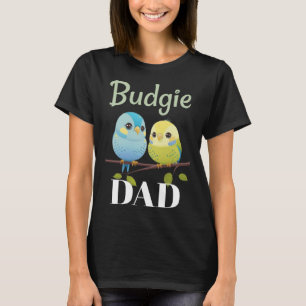 Camiseta Pai de Budgie Budgerigar Periquito Pássaro 12