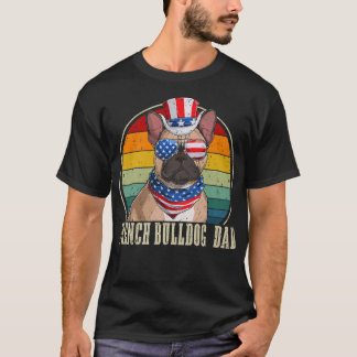 Camiseta Pai De Buldogue Francês Retro Óculos Solares 4 De 