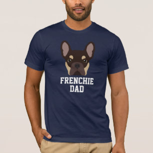 Camiseta Pai de Bulldog Francês Marrom e Bege