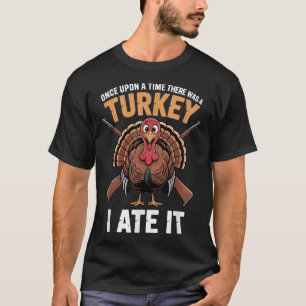 Camiseta Pai de caça à Turquia: caçador de animais diversão