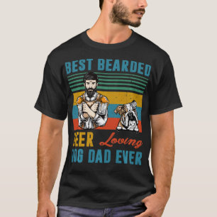 Camiseta Pai de Cachorro Adorável de Cerveja Bearded Englis