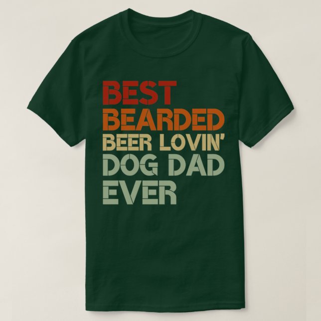 Camiseta Pai De Cachorro Adorável De Cerveja Com Melhor Com (Frente do Design)