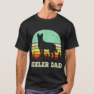 Camiseta Pai de Cachorro Azul Australiano Cachorro Amante F