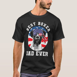 Camiseta Pai de Cachorro-Boxeiro da Mens Nunca Bandeira Ame